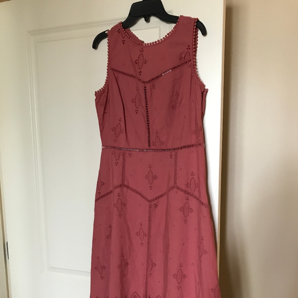 Joie Halone Eyelet Lace Hi-Lo Midi Dress